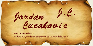 Jordan Čučaković vizit kartica
